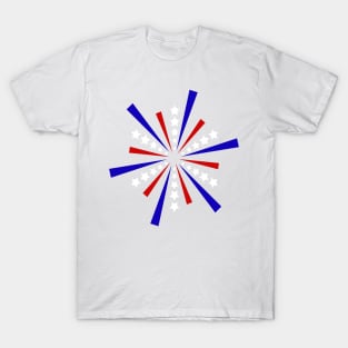 red blue stars usa americanflag flagcolors seamless usaflag T-Shirt